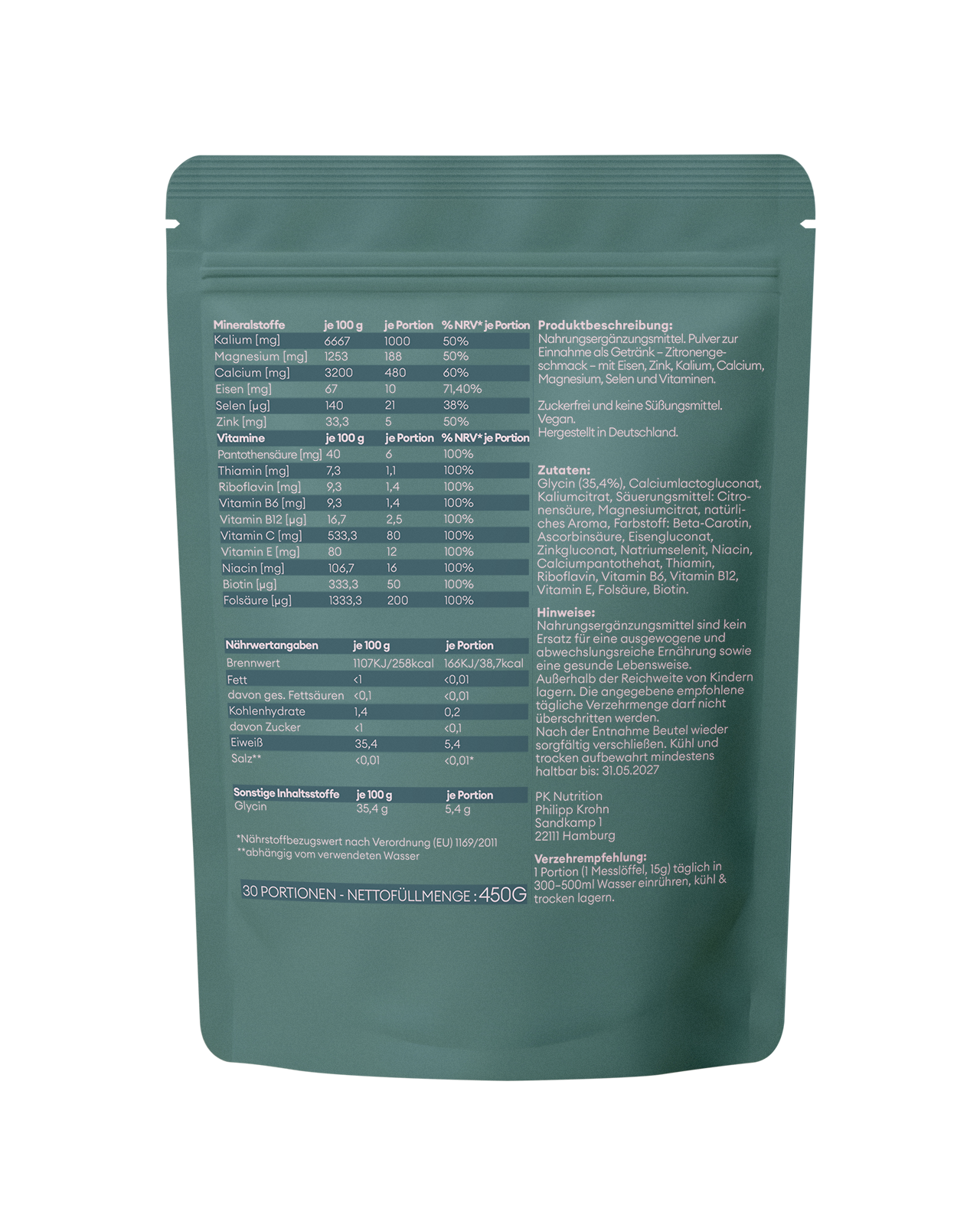 mybodyESSENTIALS - 450g Beutel für 30 Tage