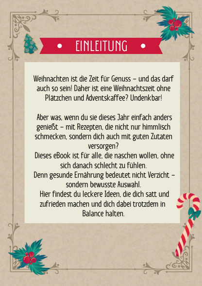 Süße Weihnachten – Dein gesundes Weihnachts-Backrezepte-Ebook